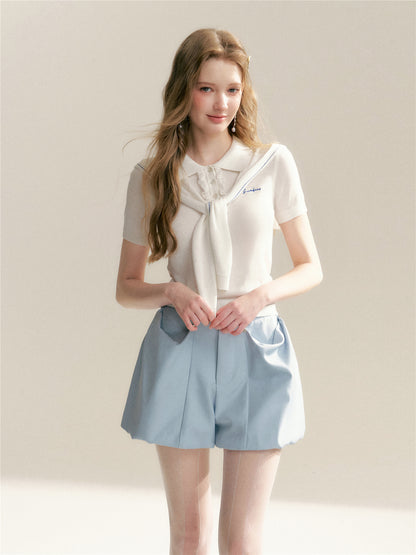 16DEWS 16D246068 A-line flower bud shorts