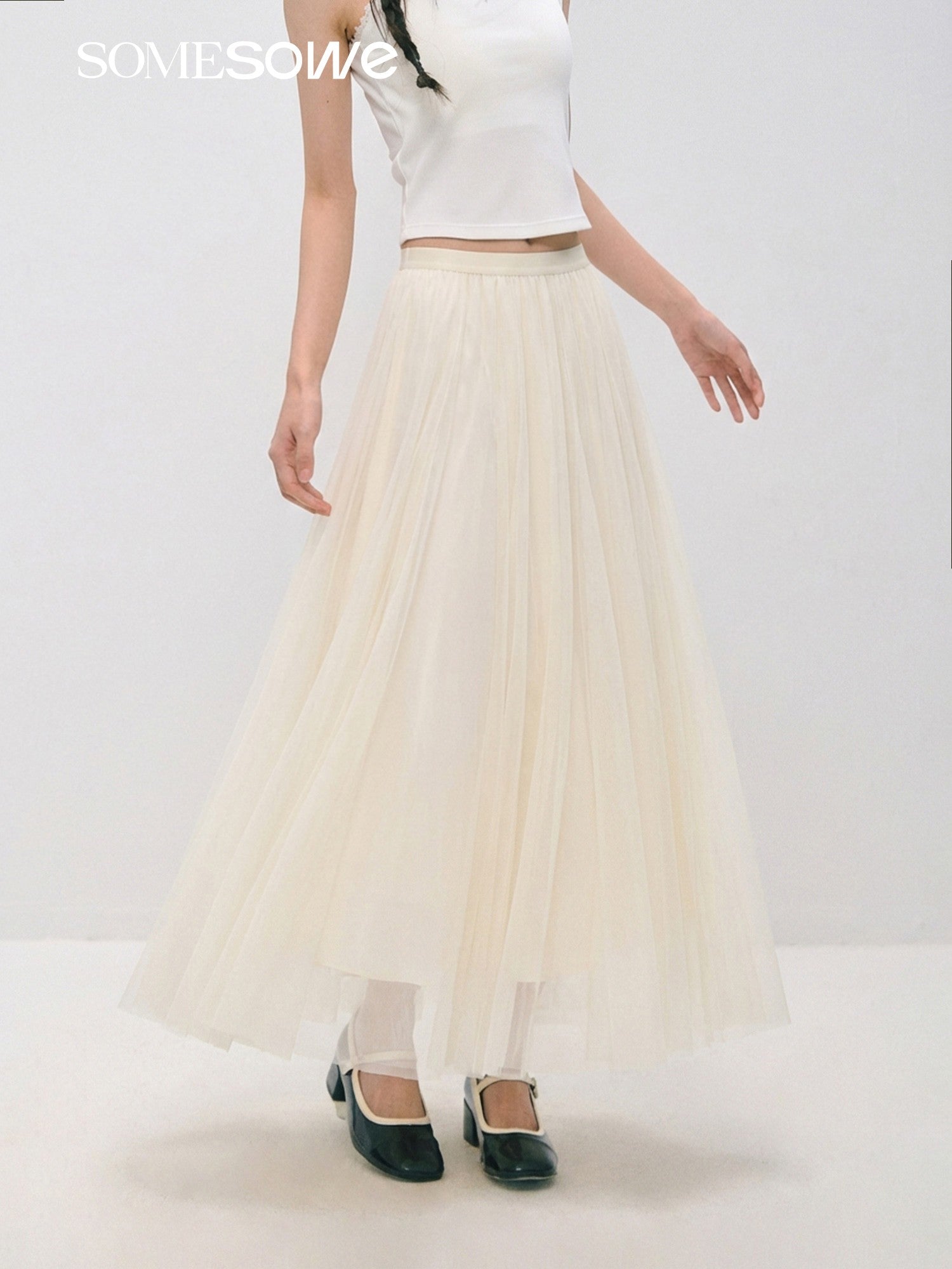 SOMESOWE S2609039 Double layered mesh fairy dress