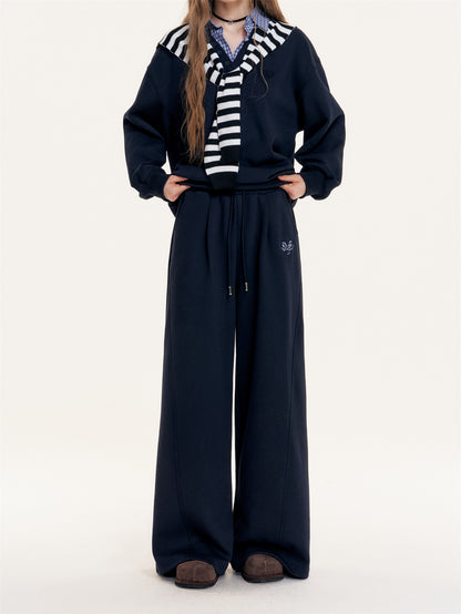 16DEWS 16D25401&amp;16D25402&amp;16D25414 Detachable shawl fake two-piece top + pants set
