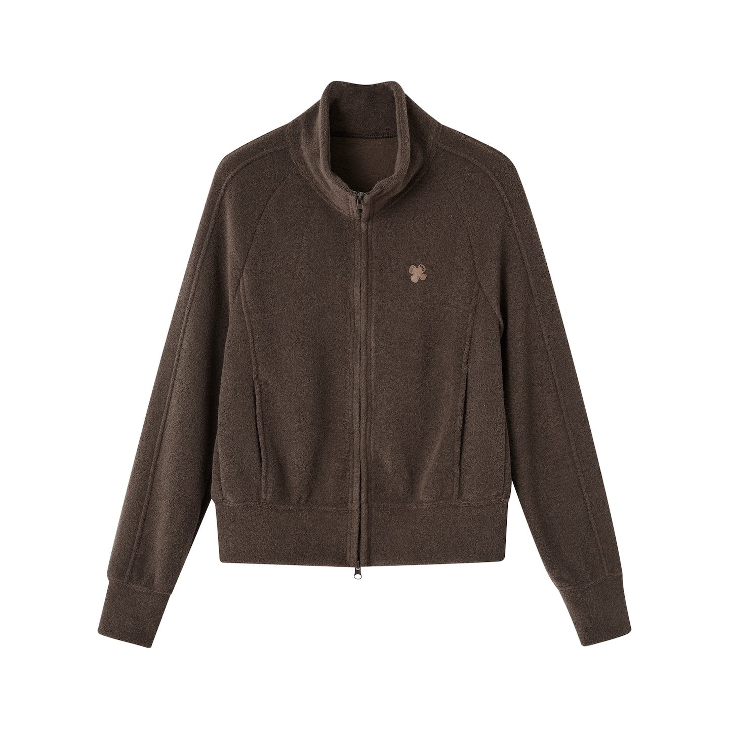SOMESOWE S2508237 Velvet stand collar hoodie