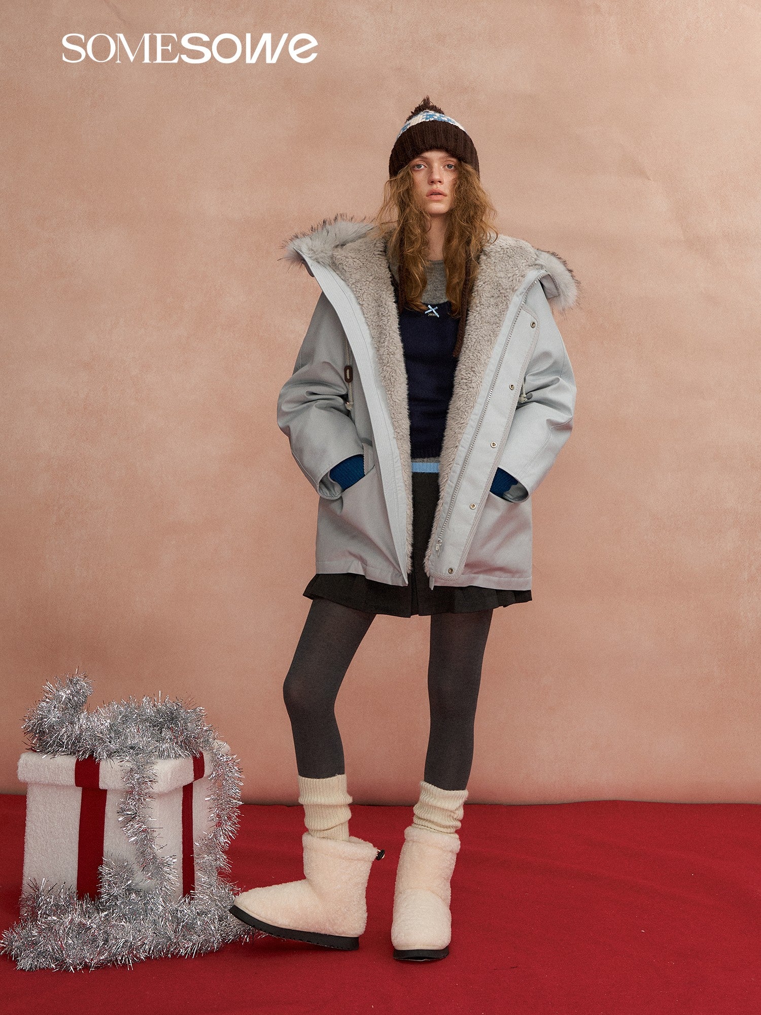 SOMESOWE S2508291 Hooded workwear Parker down jacket