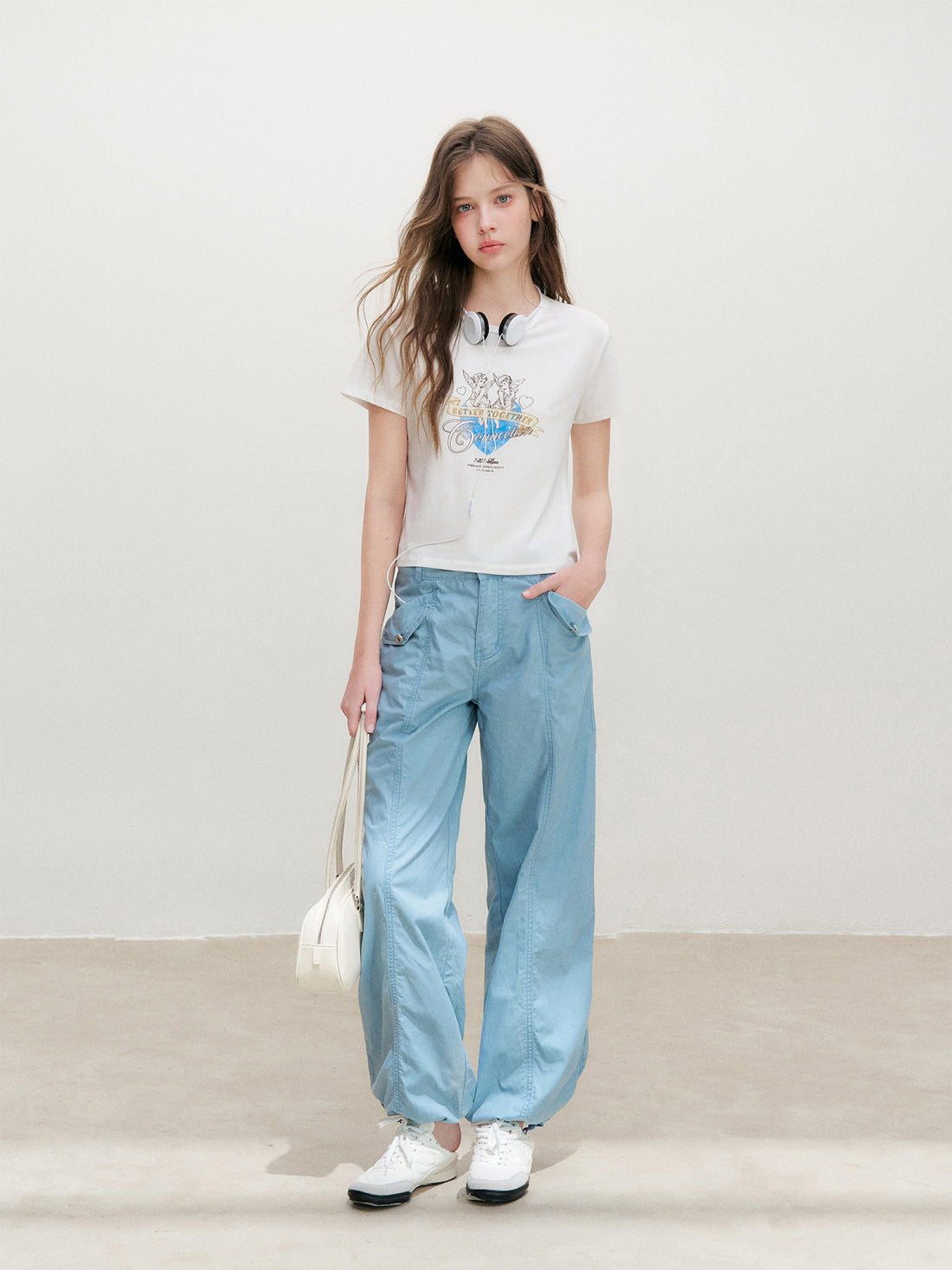 16DEWS 16D26373 Vintage Print Modal T-Shirt