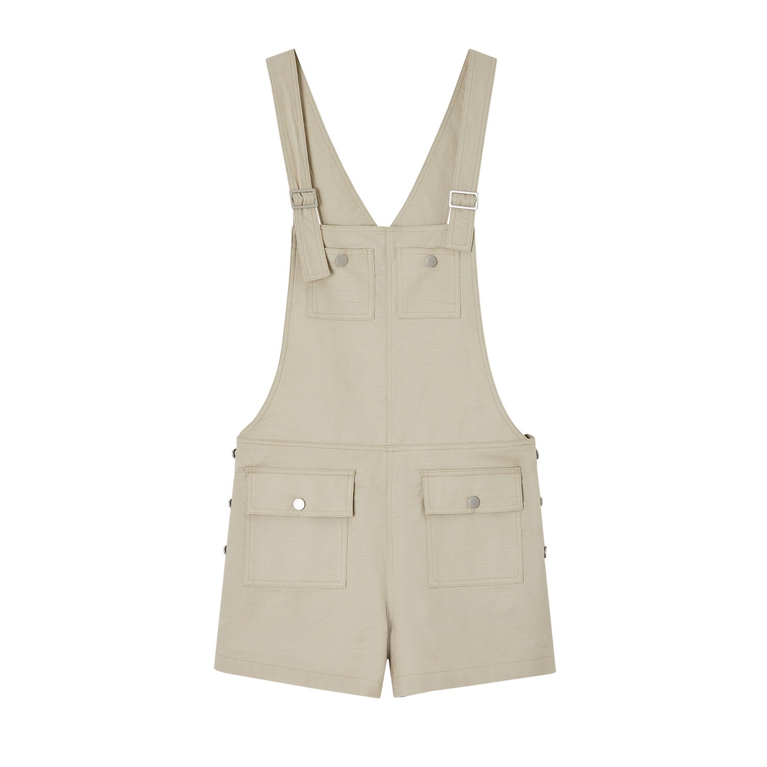 SOMESOWE S2609089 Linen workwear overall shorts
