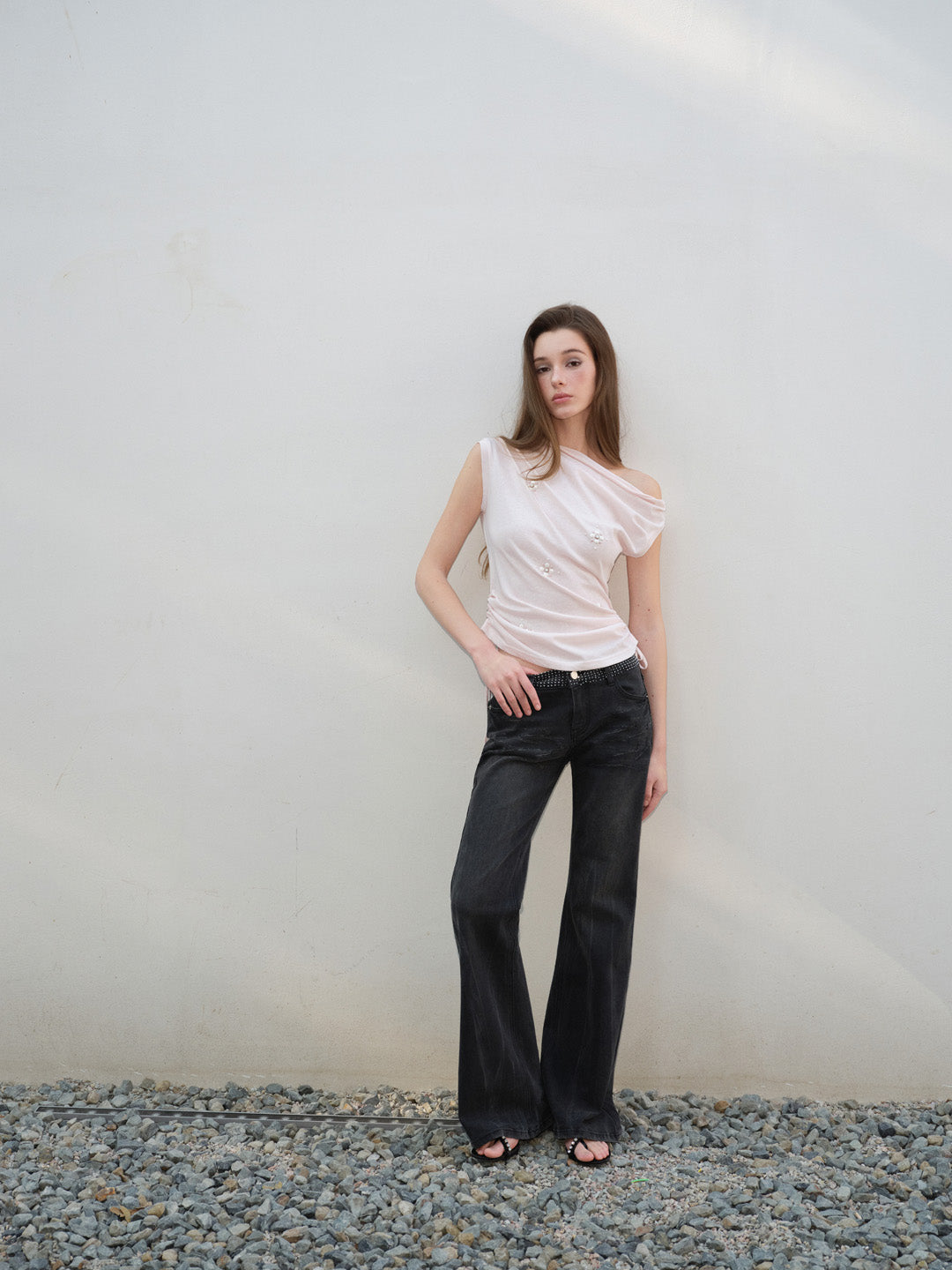 NONCESTNON N303 Pink gemstone T