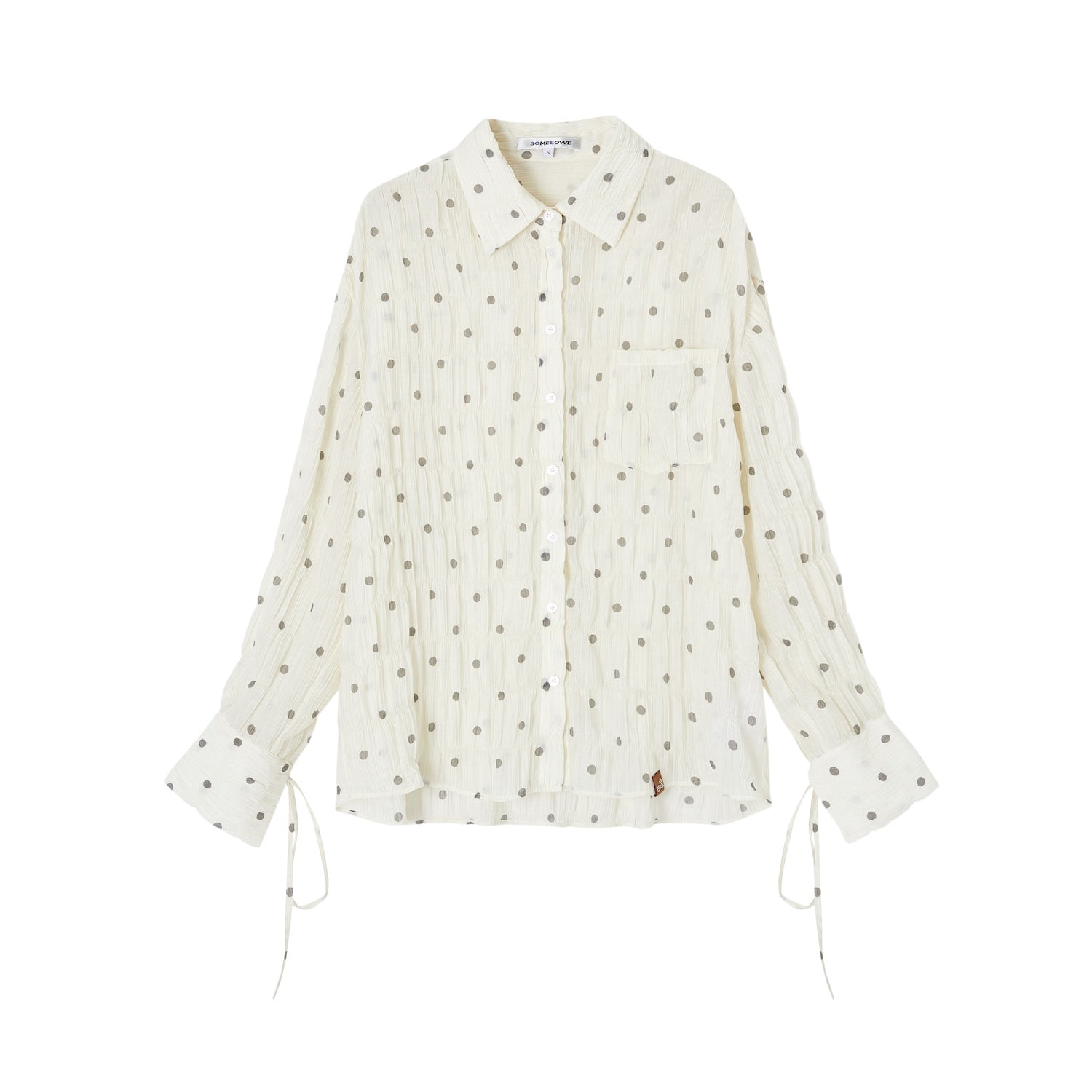 SOMESOWE S2509020 Atmosphere pleated polka dot shirt