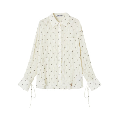 SOMESOWE S2509020 Atmosphere pleated polka dot shirt
