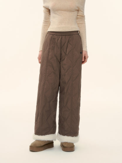 AsGony ASG25614 Edge stitched elastic waist casual pants