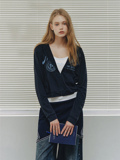 Asgony ASG26508 Vintage Silk Linen Tencel Blend Jacket
