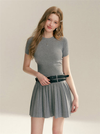 16DEWS 16D246076 Preppy style knitted suit