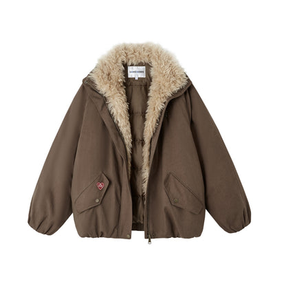 SOMESOWE S2508258 Detachable fur collar down jacket