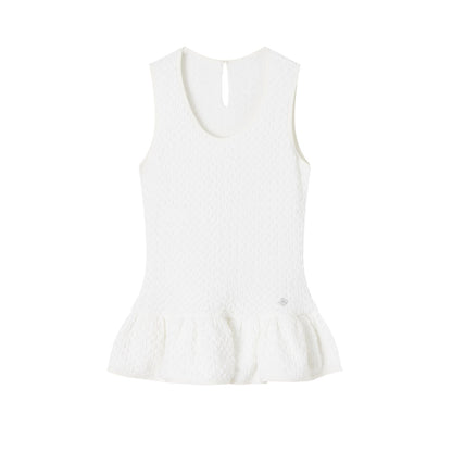 SOMESOWE S2609087 Ruffle sleeveless vest