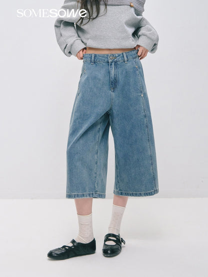 SOMESOWE S2509032 Straight leg wide leg mid length pants