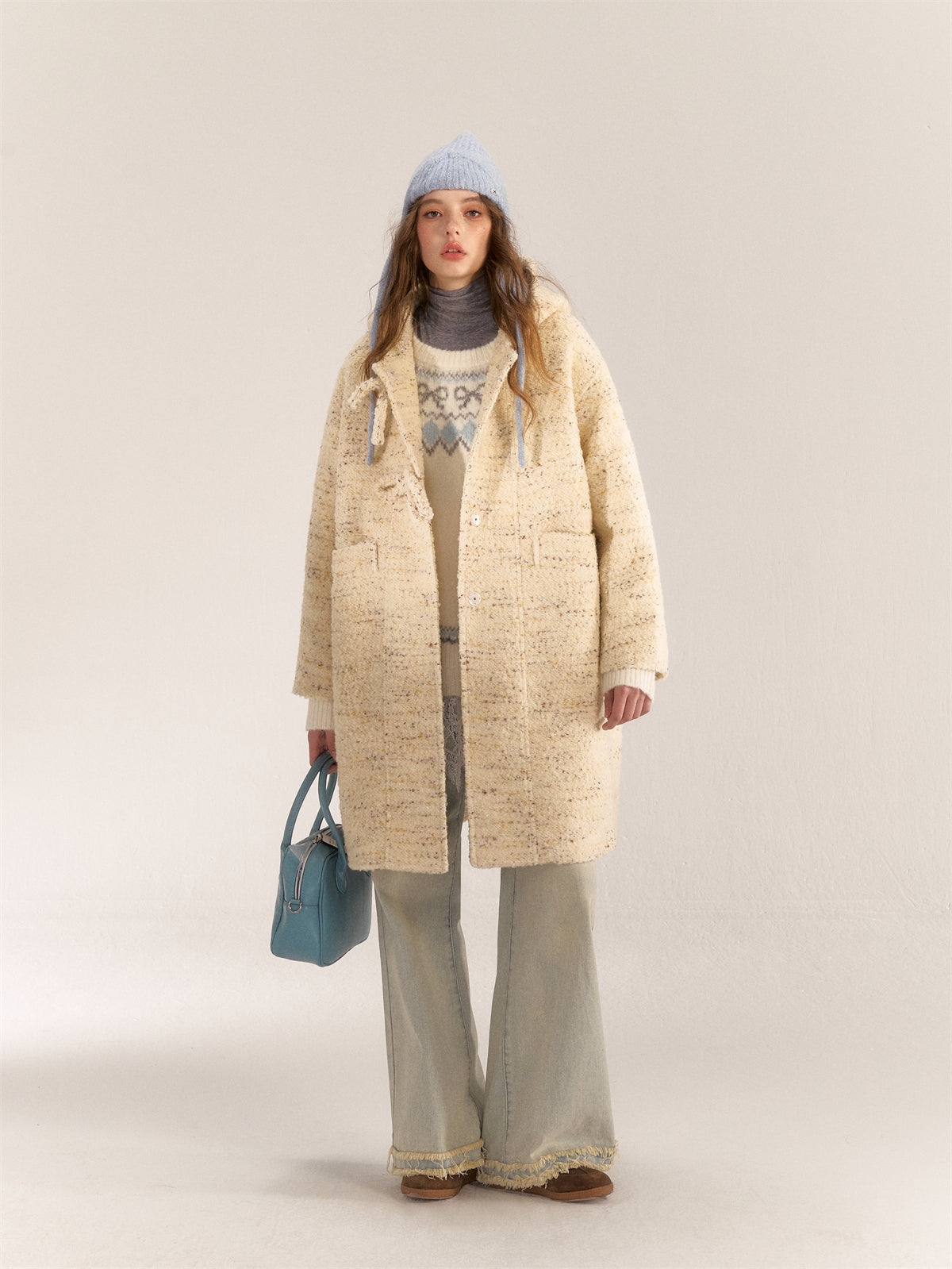 AsGony ASG24581 Tweed Coat