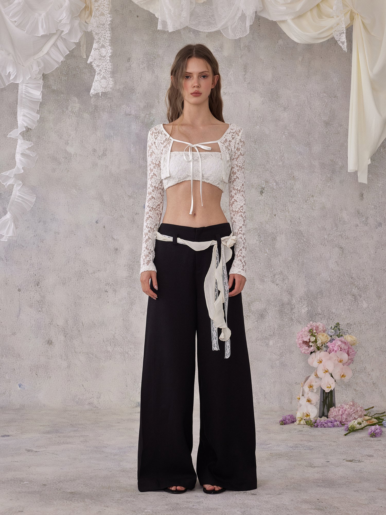 NOMEANSNO N193 Lace short cardigan