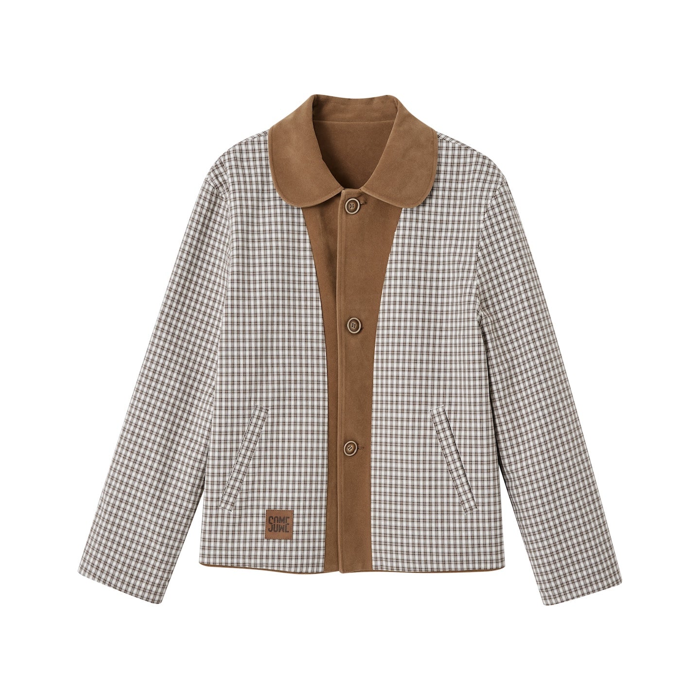 SOMESOWE S2508245 Doll collar suede leather jacket