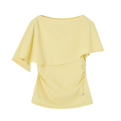 SOMESOWE S2609090 Two piece shawl waist cinched top