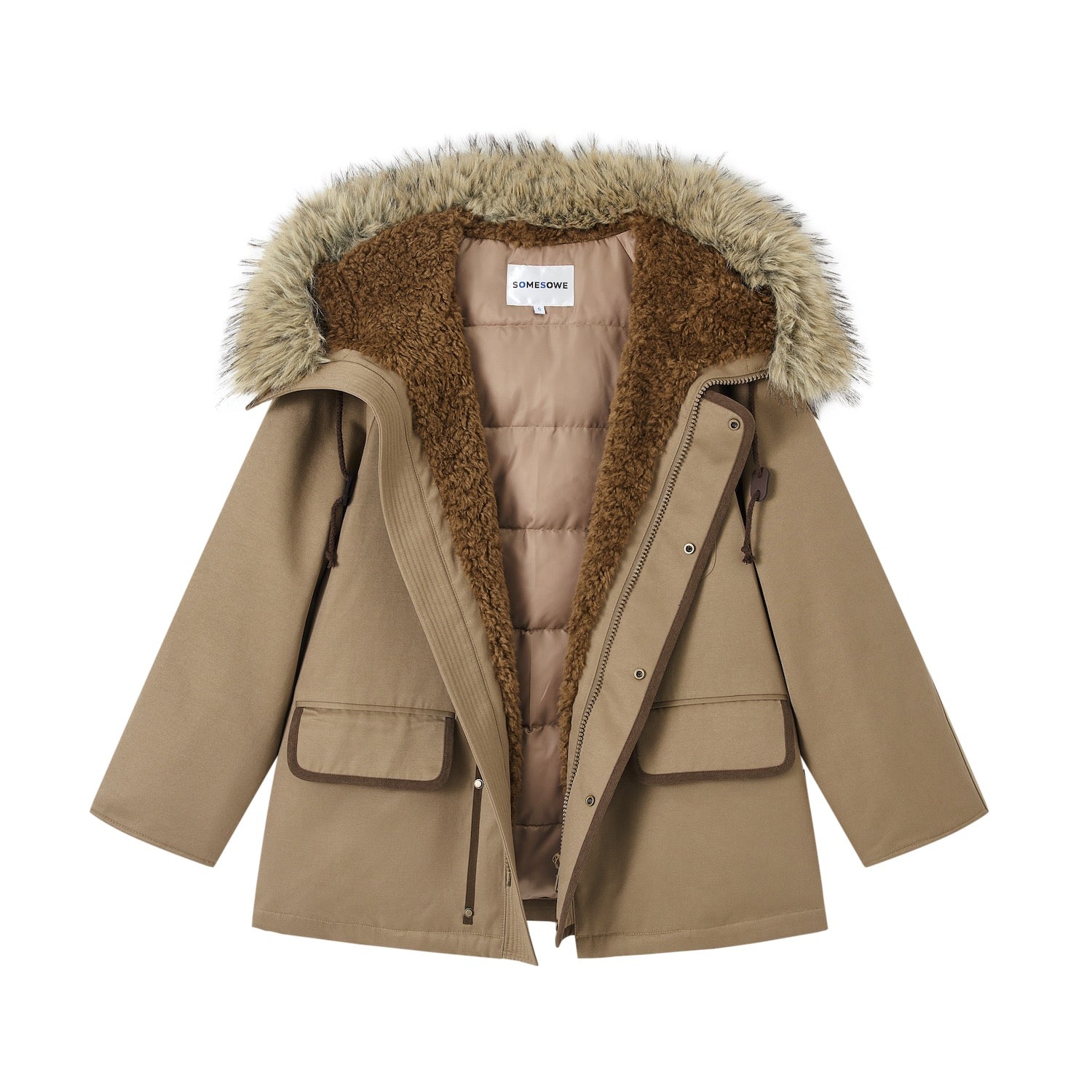 SOMESOWE S2508291 Hooded workwear Parker down jacket