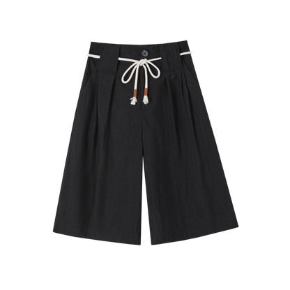 SOMESOWE S2508168 Ruffle casual mid length pants