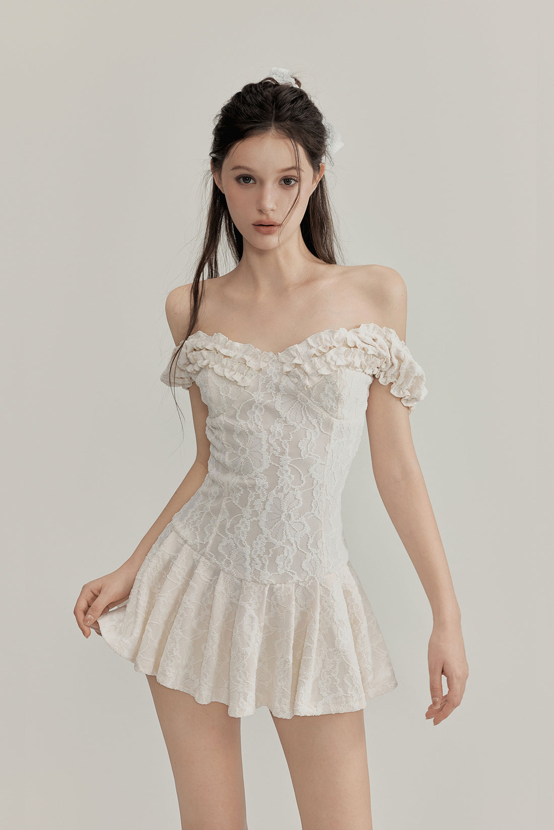 NOMEANSNO [Best Seller] N143 Lace minidress