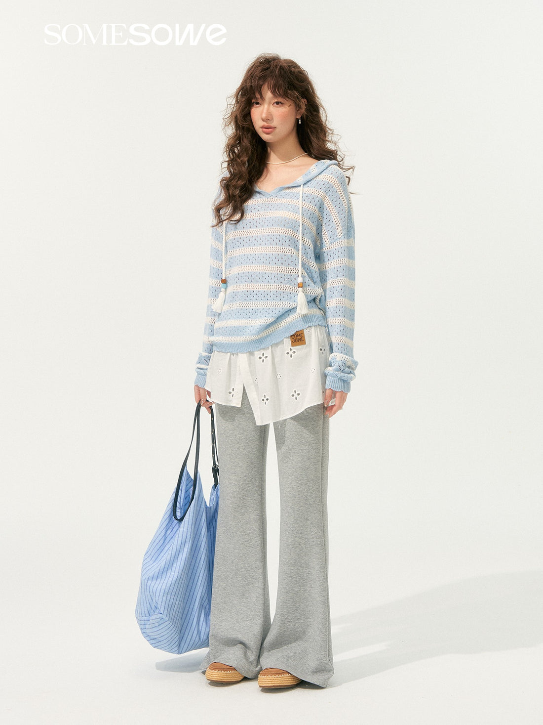 SOMESOWE S2508184 Nautical style hooded sweatshirt