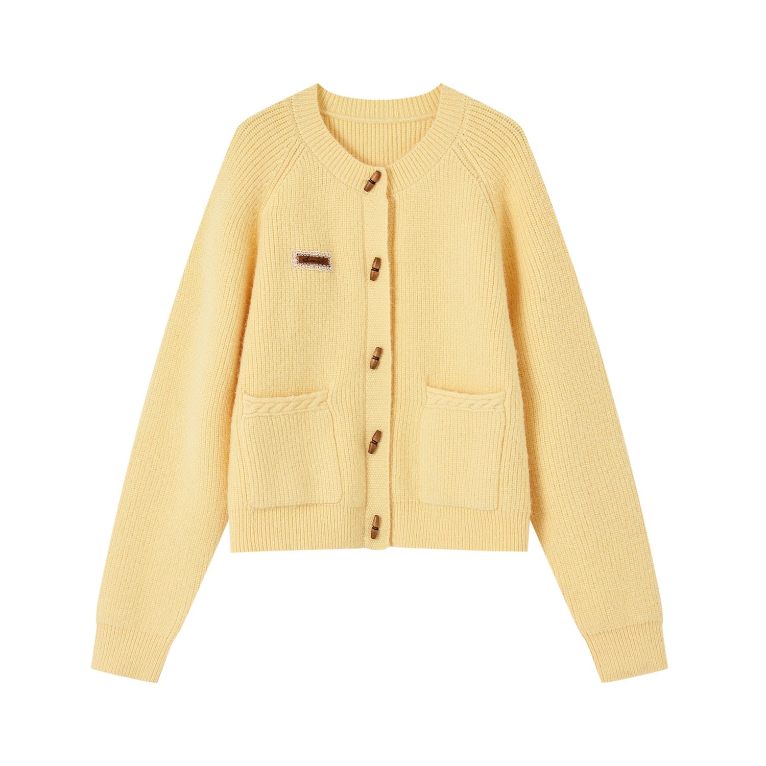 SOMESOWE S2508292 Retro cow horn button round neck sweater cardigan