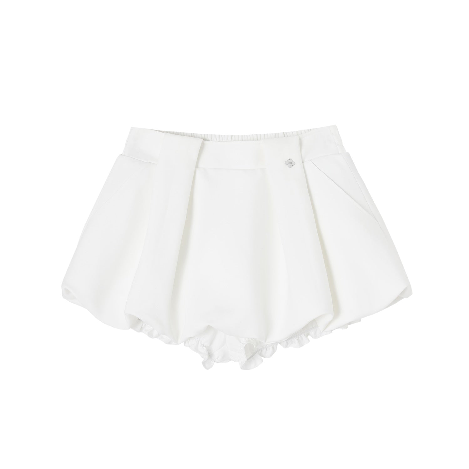 SOMESOWE S2609038 Preppy style pleated flower bud short skirt