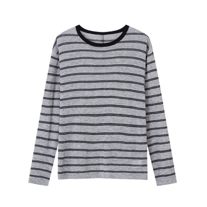 SOMESOWE S2508227 Vintage striped versatile knitted top