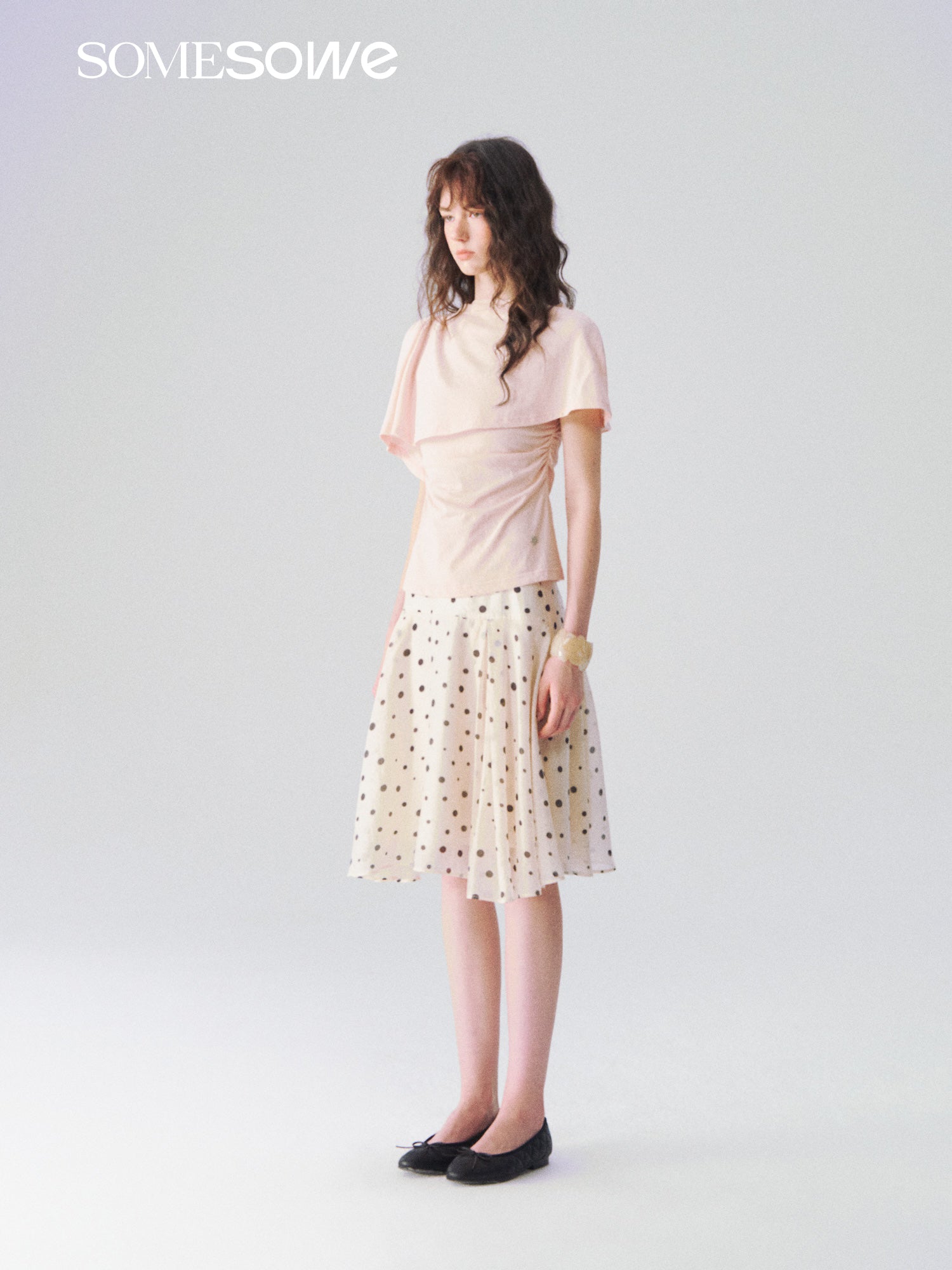 SOMESOWE S2609086 Cruella tencel polka dot skirt