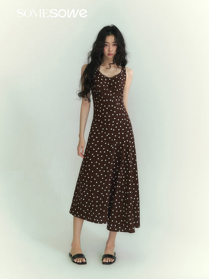 SOMESOWE S2609075 Lace polka dot dress