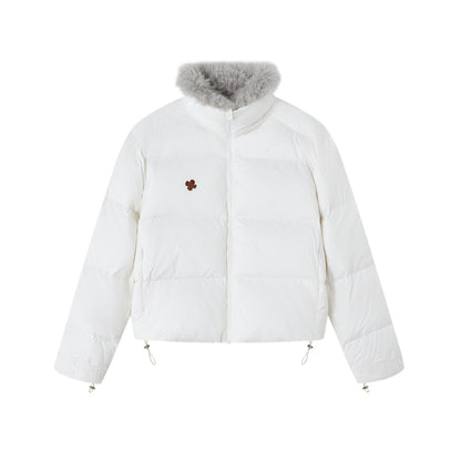 SOMESOWE S2508276 Fur collar splicing short down jacket