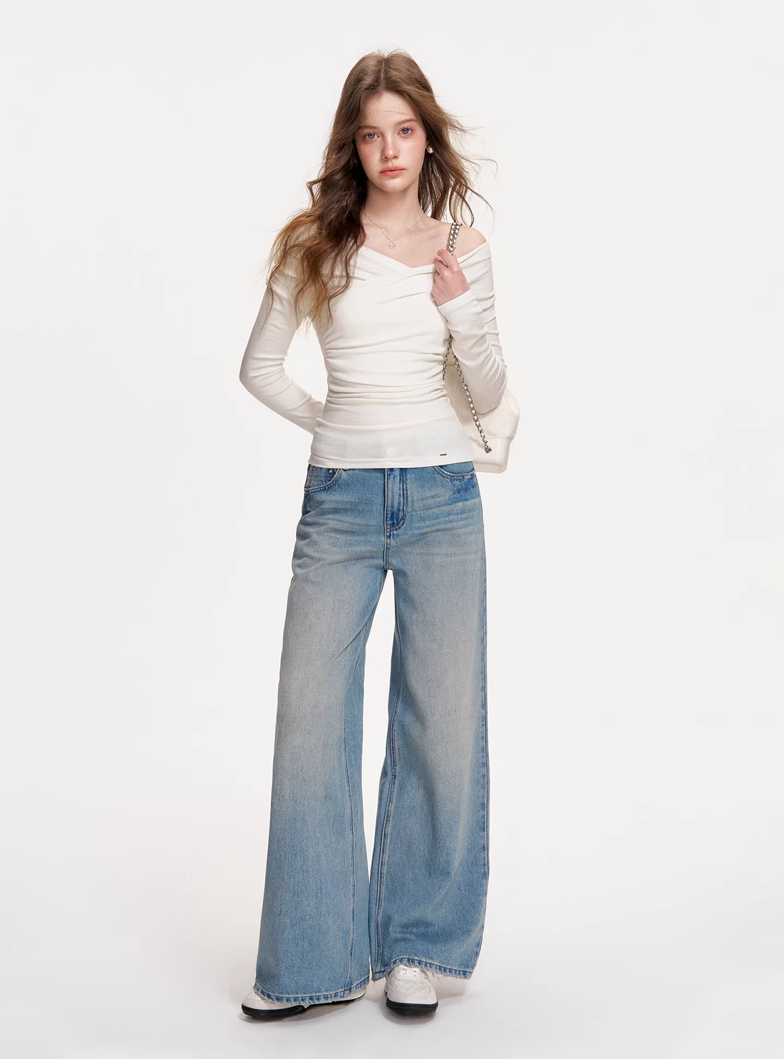 Kroche KE8047 Cross neck off shoulder top