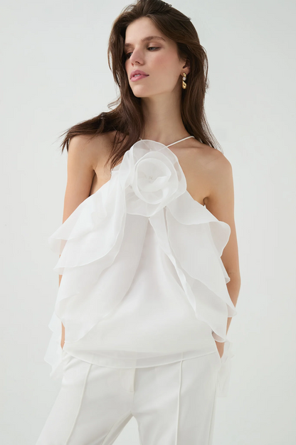 Aje  Pandorea Layered Top (Ivory)