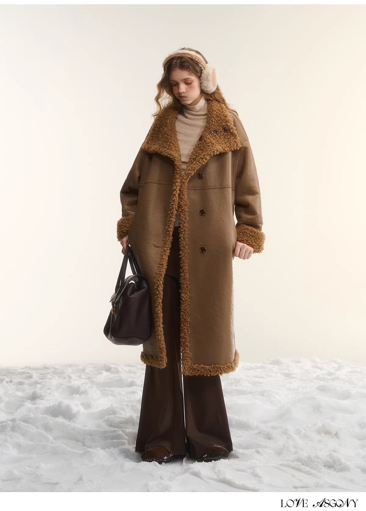AsGony ASG25560 double-sided long sherpa coat(2color)