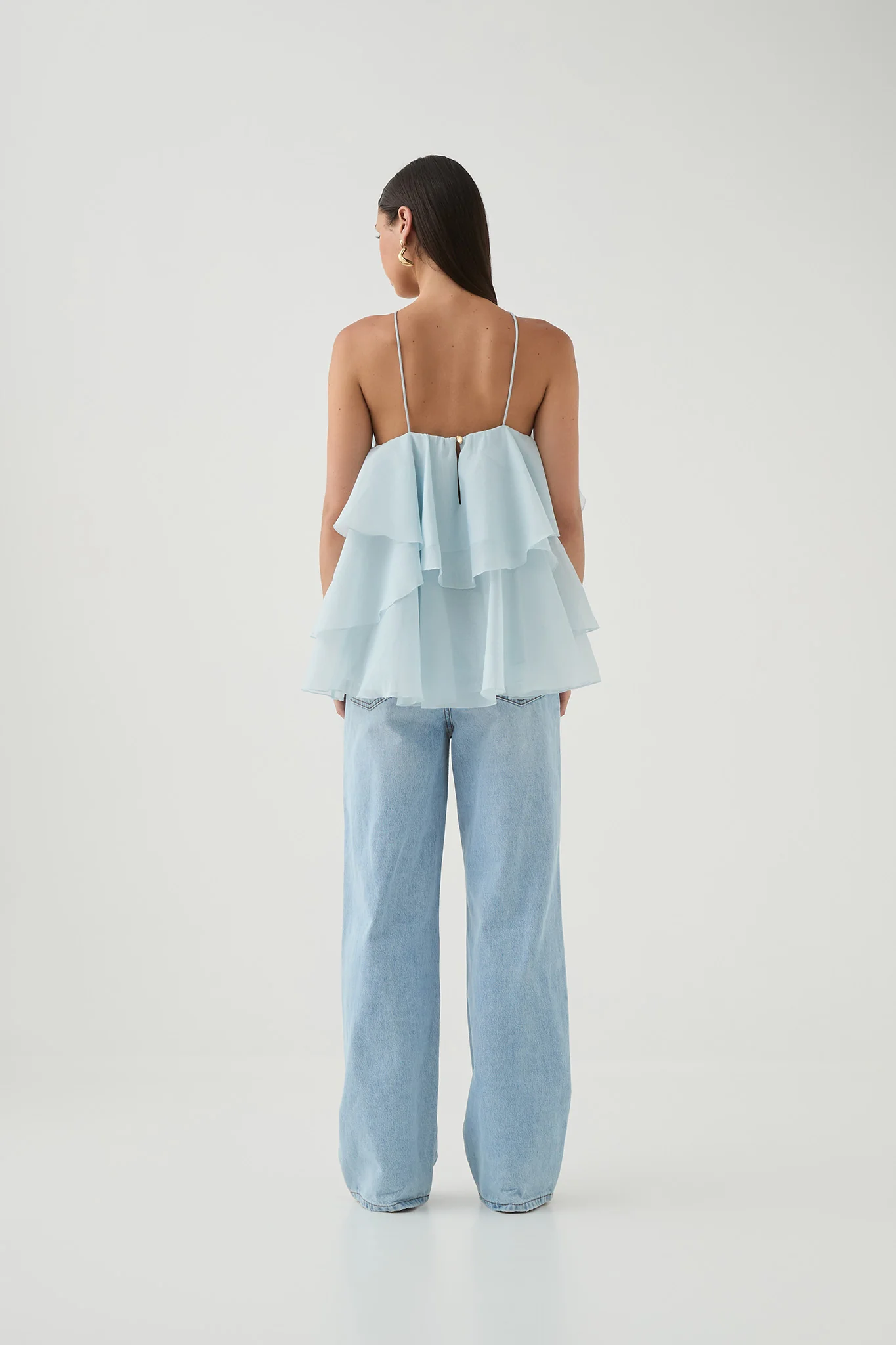 Aje  Pandorea Layered Top (Silver blue)