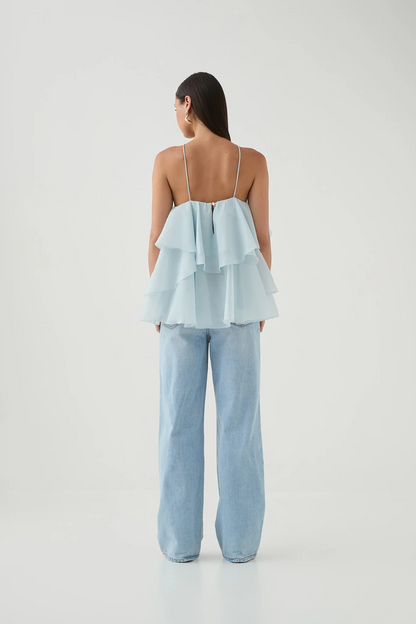 Aje  Pandorea Layered Top (Silver blue)