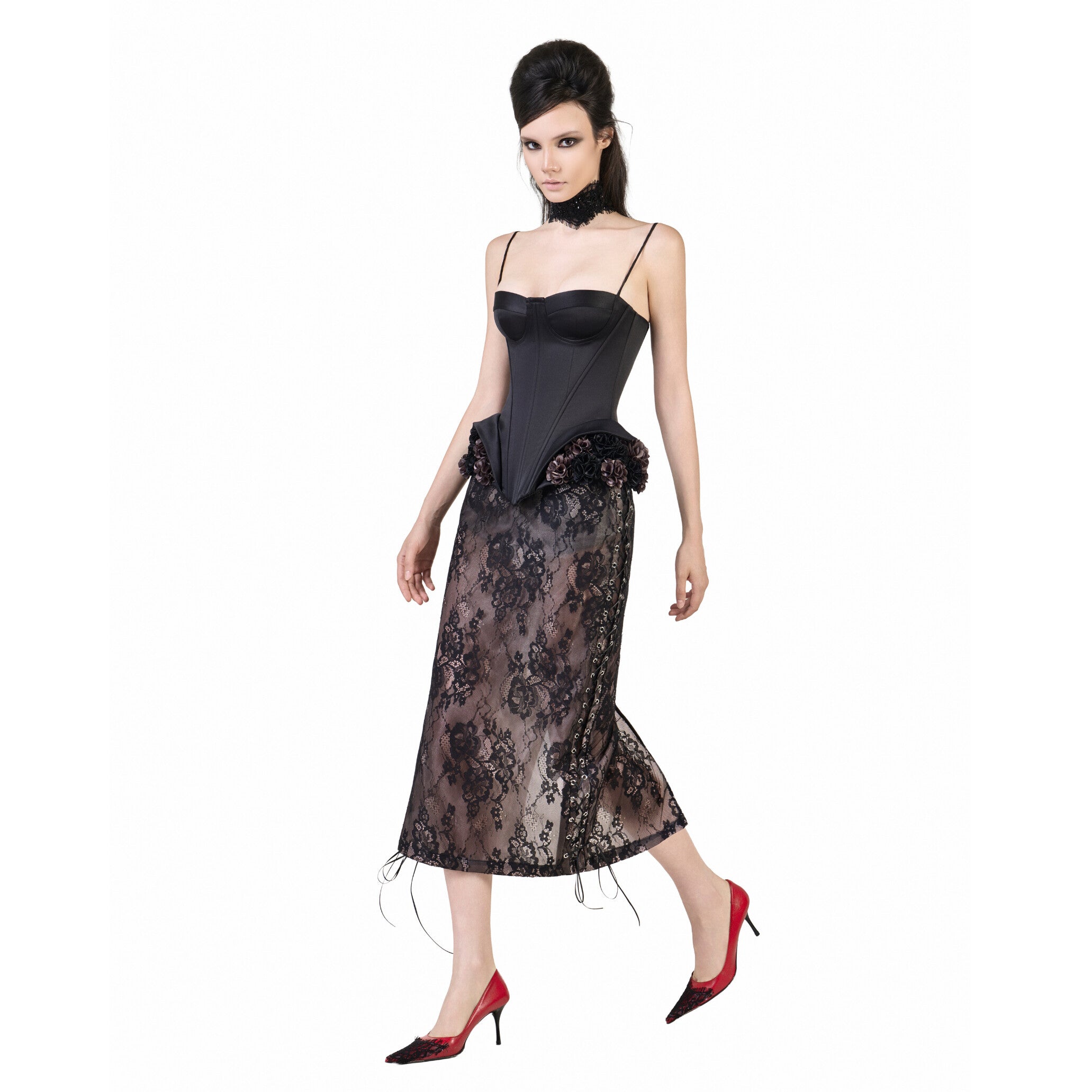 FFSD DARLING CORSET (BLACK) &amp; KAISA SKIRT (BLACK)