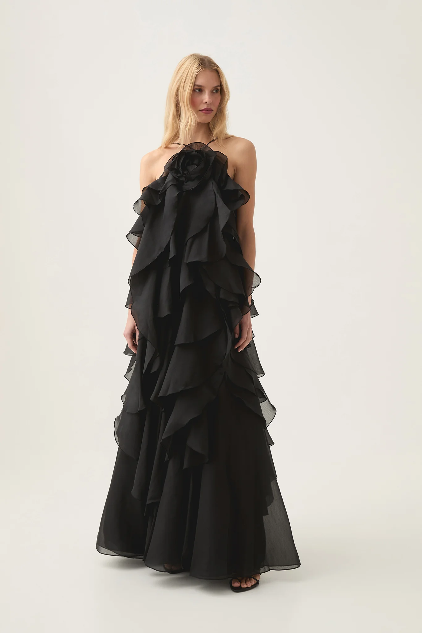 Aje Pandorea Layered Maxi Dress(black)