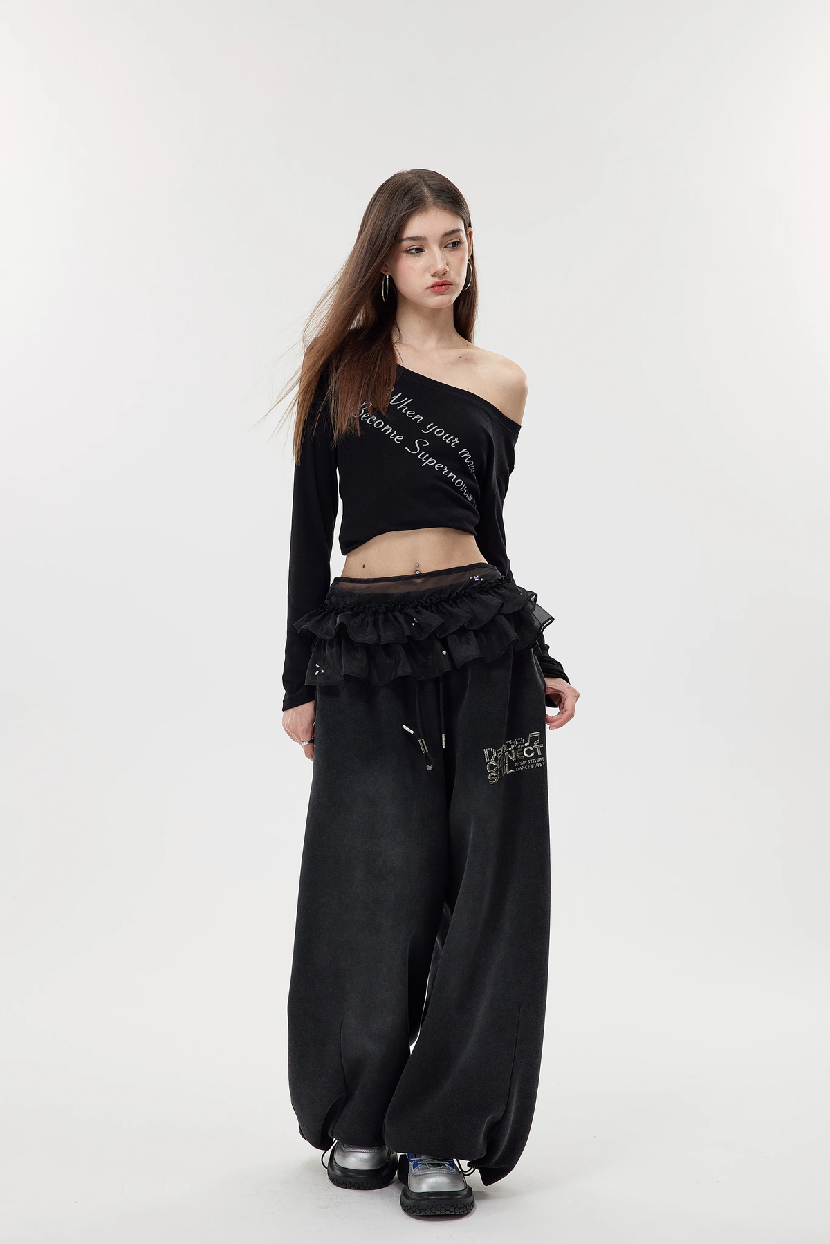 Nova Street Ice Silk One Shoulder Tee (3color)