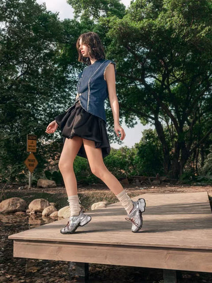 SugarSu Mary Jane chunky sneakers (4color)