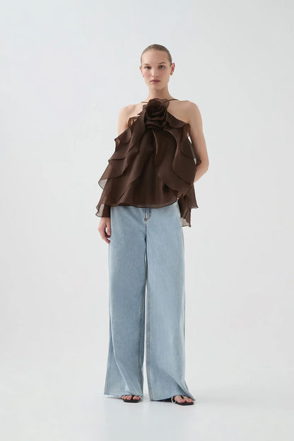 Aje  Pandorea Layered Top (Carob)