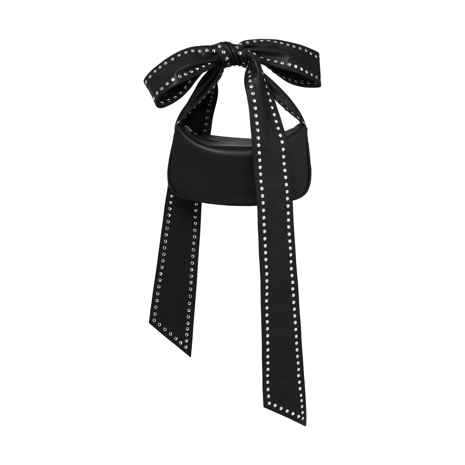 FANCì CLUB  [Best Seller] Boa Studded Bow Strap Handbag