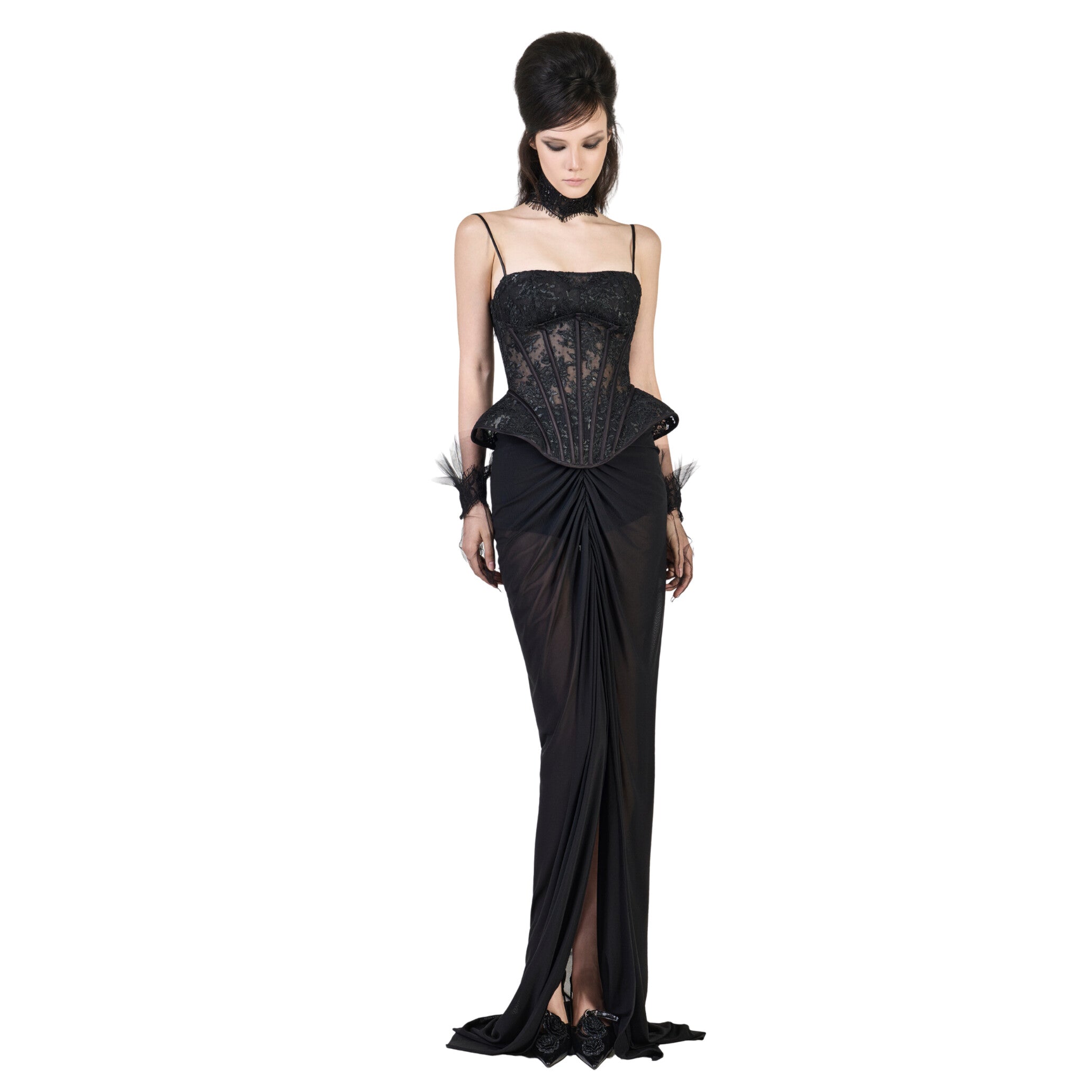 FFSD NANKA CORSET (BLACK) &amp; SHADOW SKIRT (BLACK)