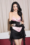 Glam Doll Pink Black Dress