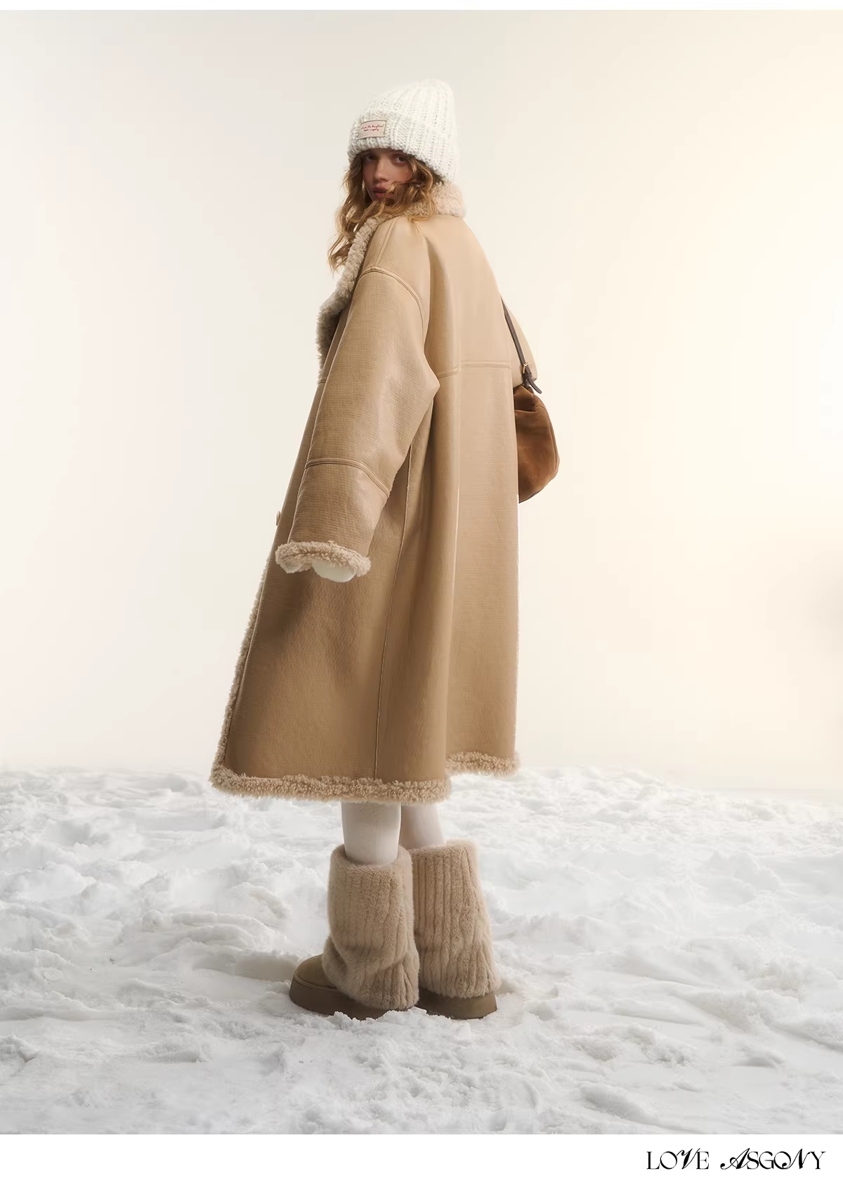 AsGony ASG25560 double-sided long sherpa coat(2color)