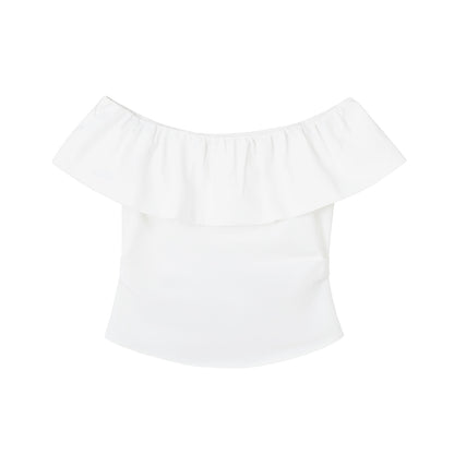 SOMESOWE S2508111 Off shoulder pleated top