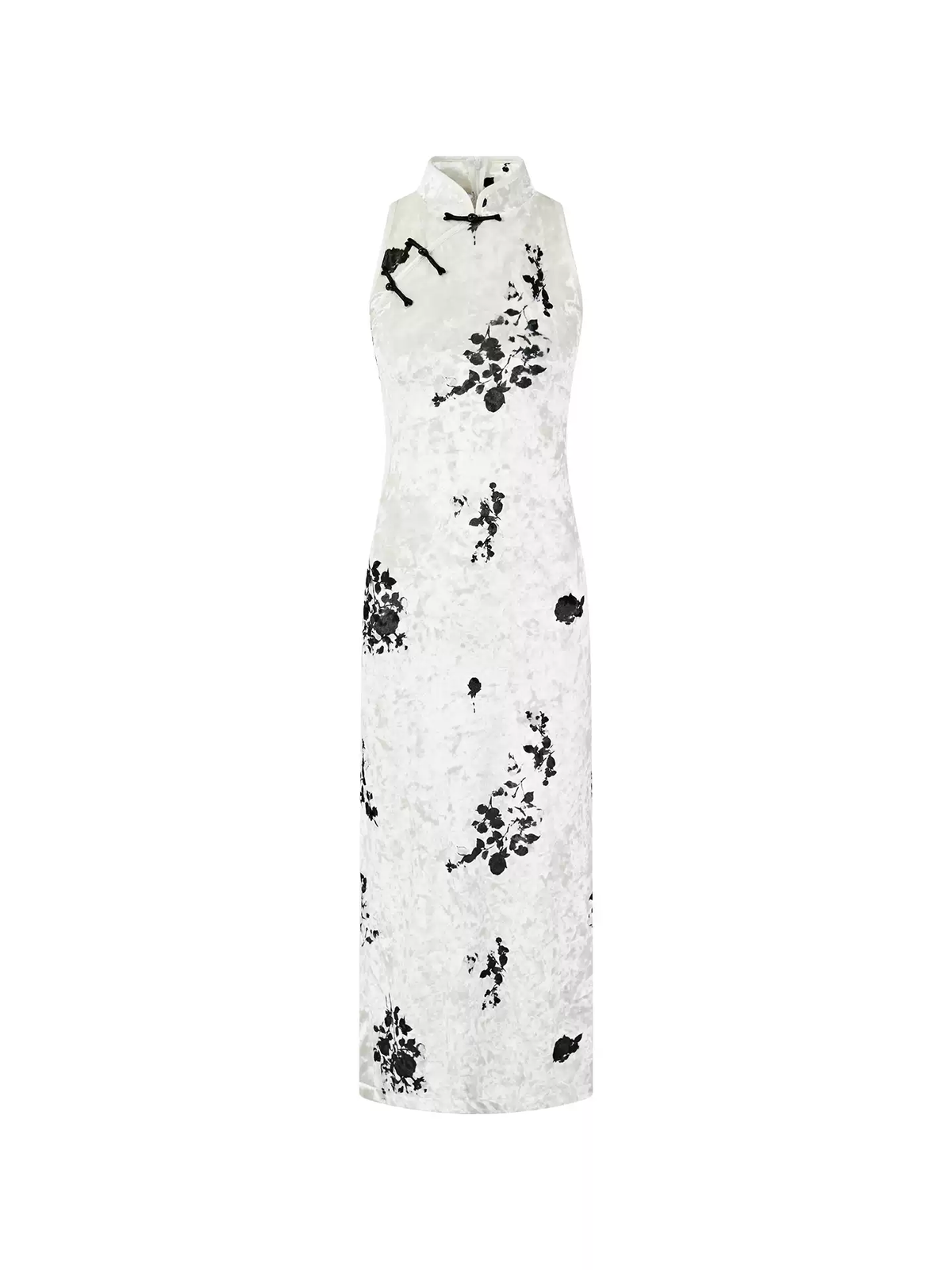FIND YA WINGS Ink Wash Velvet Midi Cheongsam