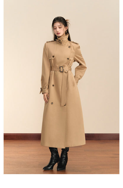 OShea Khaki Maxi Trench Coat