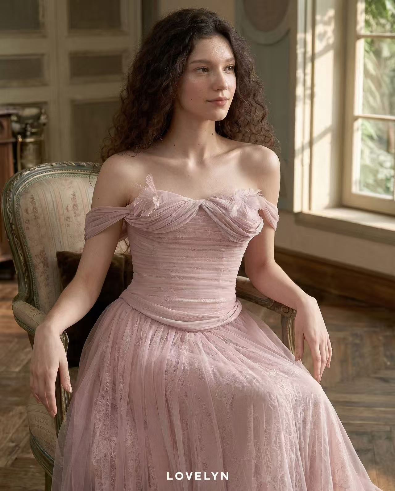 Lovelyn Rosalie Draped Gown
