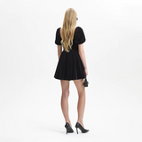 Self-Portrati Black Velvet Sweetheart Mini Dress