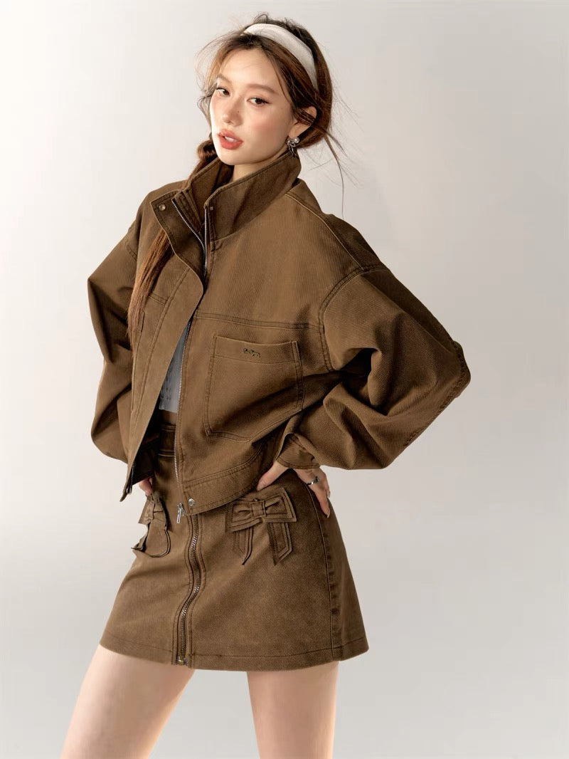 AsGony Jacket Bow Set (SEPERATE/2color)